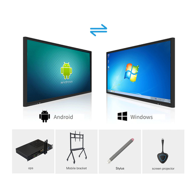 Thời gian đáp ứng Phòng họp 6ms Màn hình LCD Tất cả trong một Bảng điều khiển LCD thông minh