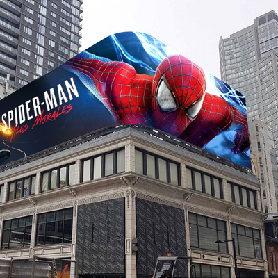 P10 Màn hình quảng cáo kỹ thuật số ngoài trời LED Video Wall Làm mới bình thường